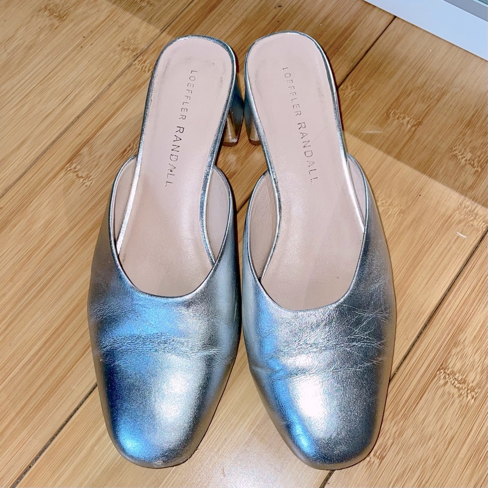 loeffler randall lulu mules silver size 6